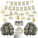 Money Themed Decoration KIT Bill Dollar Signs Birthday Banner Money Cake Topper Balloons Hanging Swi