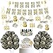 Money Themed Decoration KIT Bill Dollar Signs Birthday Banner Money Cake Topper Balloons Hanging Swirls Crown Set for Birthday Casino Wedding Showers Retirement Anniversary Graduations Party