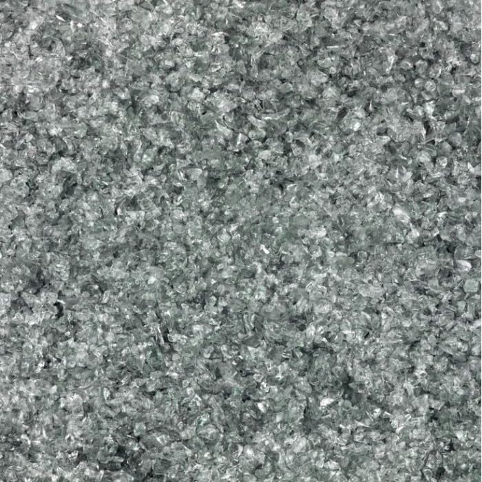 Oceanside Glass Frit - Medium Pale Gray Transparent 96 COE - 8.5 oz Jar (1808)