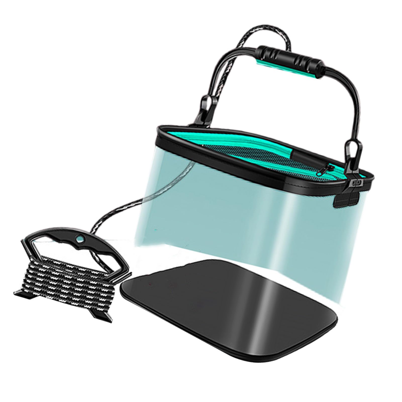 Contenitore per Acqua Pieghevole da 8/13 Litri, Secchio da Pesca con Corda, Grande capacità, Secchio da Trasporto, Secchio da Pesca da Campeggio Portatile