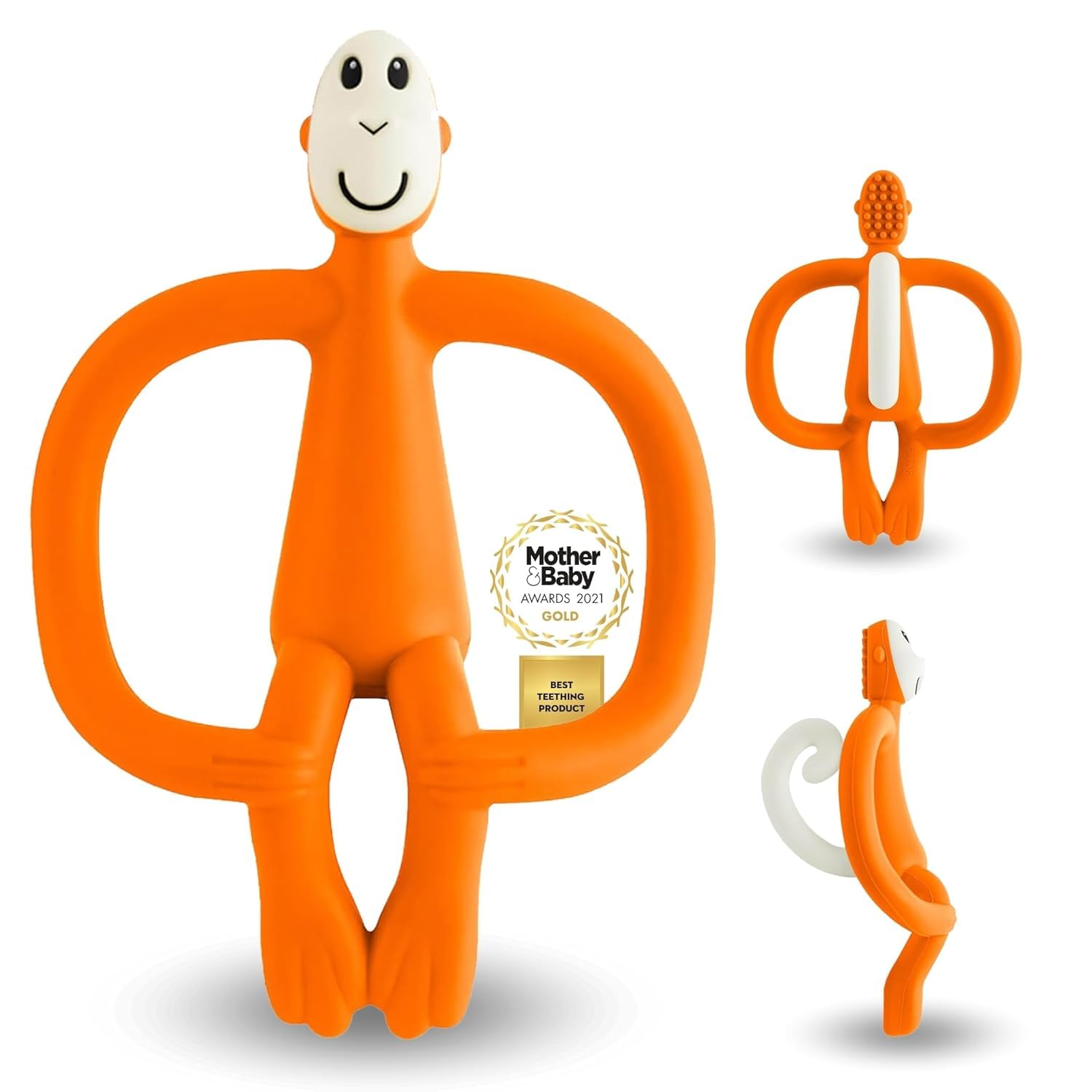 Matchstick Monkey - Beißring Affe Original - Baby Zahnungshilfe - weiche Noppen massieren wundes Zahnfleisch - 100% Silikon - BPA-frei - Greifling für Zahnen