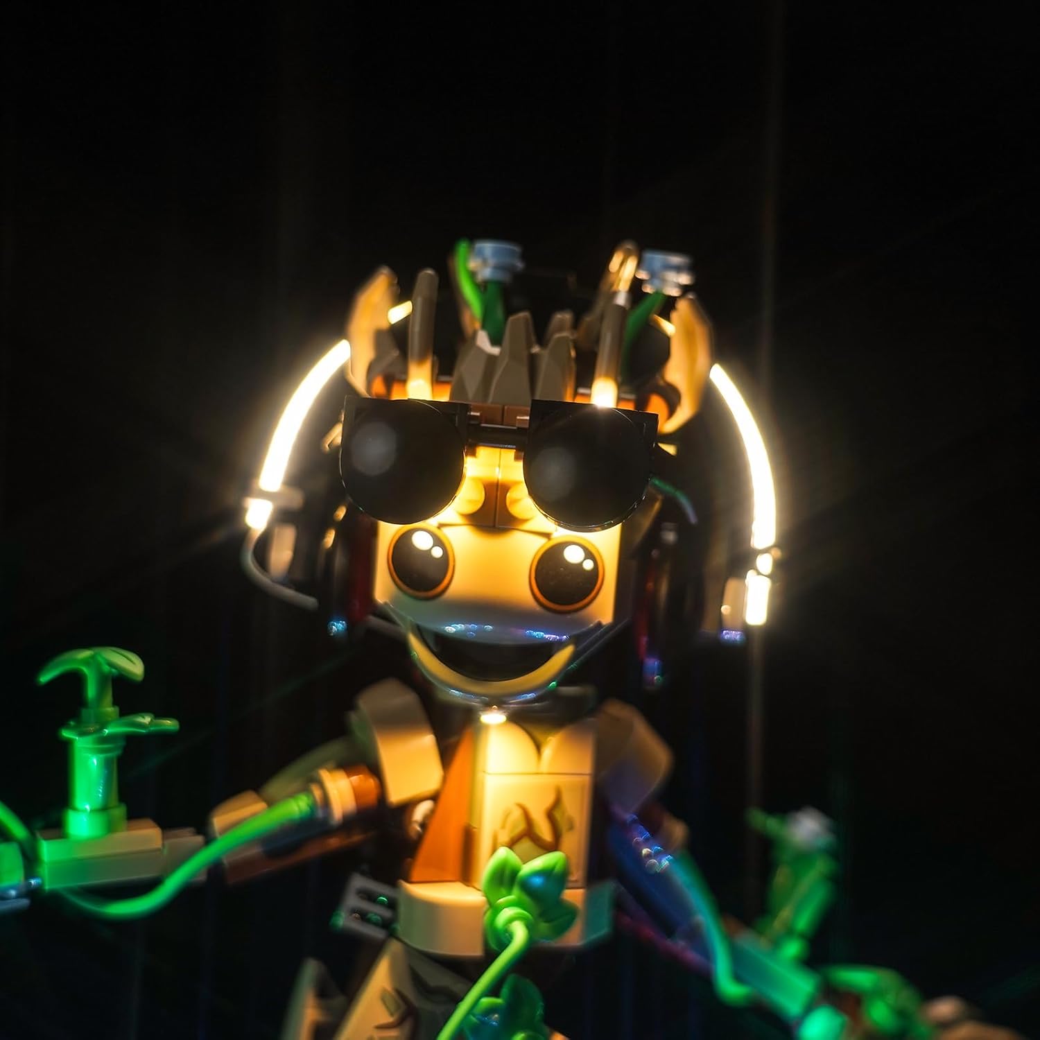 BrickBling LED Light for Dancing Groot, Creative Lighting Compatible with 76297-No Bricks (Classic Version Light)