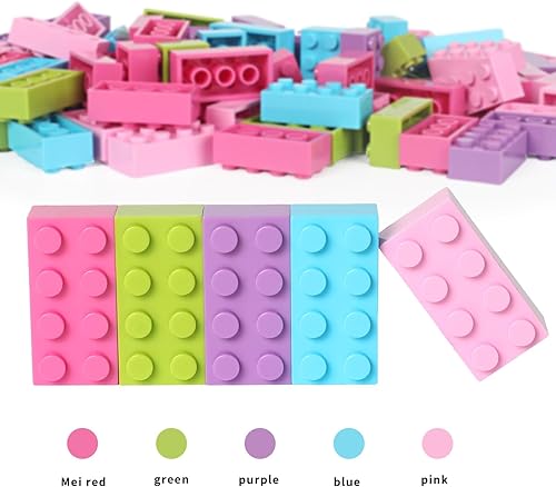 Miniatura 2 de ekuzi Ladrillos de construcción de 2 x 4 compatibles con todas las principales marcas, 121 piezas de bloques pequeños clásicos básicos de alto