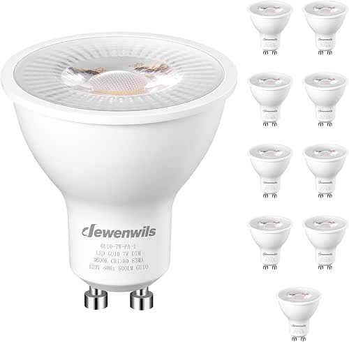 DEWENWILS 10-Pack GU10 LED Bulb Dimmable, 3000K Warm White GU10