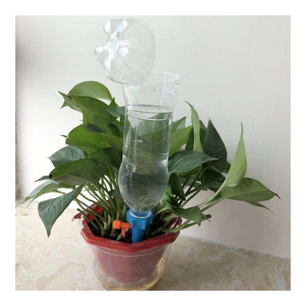 Kit tubo flessibile dell'irrinkler pianta Impianto Spiked Waterers con registrabile del dispositivo della valvola automatica Self-Watering Giardino Economia domestica irrigazione a goccia Strumenti 50