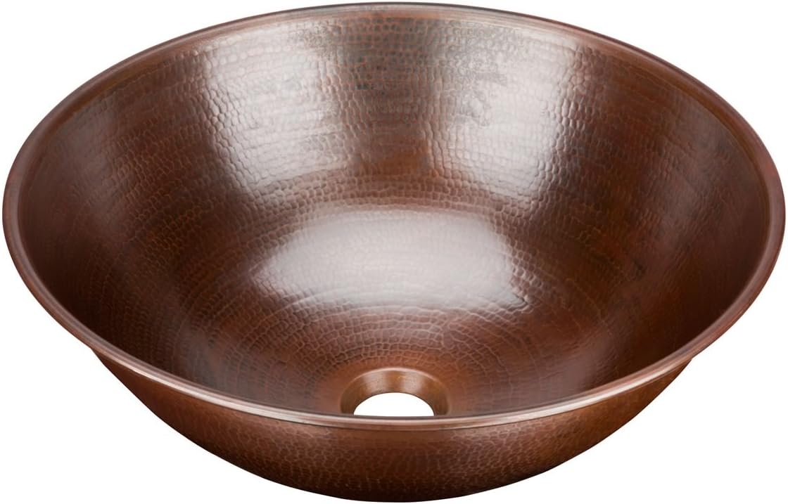 Bеѕt Dеаl 🛒 Sinkology BRV-1606BC-AMZ-TP Eddington Vessel Pop Up Drain Armor Kit Bath Sink, 16 x 16 x 6, AGED COPPER Suреr Brаndѕ Sinkology BRV-1606BC-AMZ-TP Eddington Vessel Pop Up Drain Armor Kit Bath Sink, 16 x 16 x 6, AGED COPPER