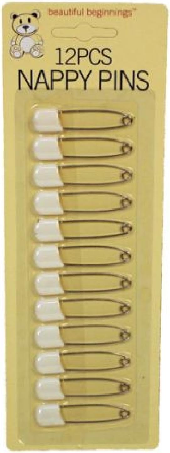 Nappy pins 12 pack by Beautiful Beginnings