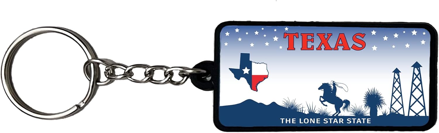 AMERICANPHOENIX Beautiful &amp; Unique Keychains - USA Souvenir, Collectible Design,Flexible Silicone, Keyring Lanyard Accessory