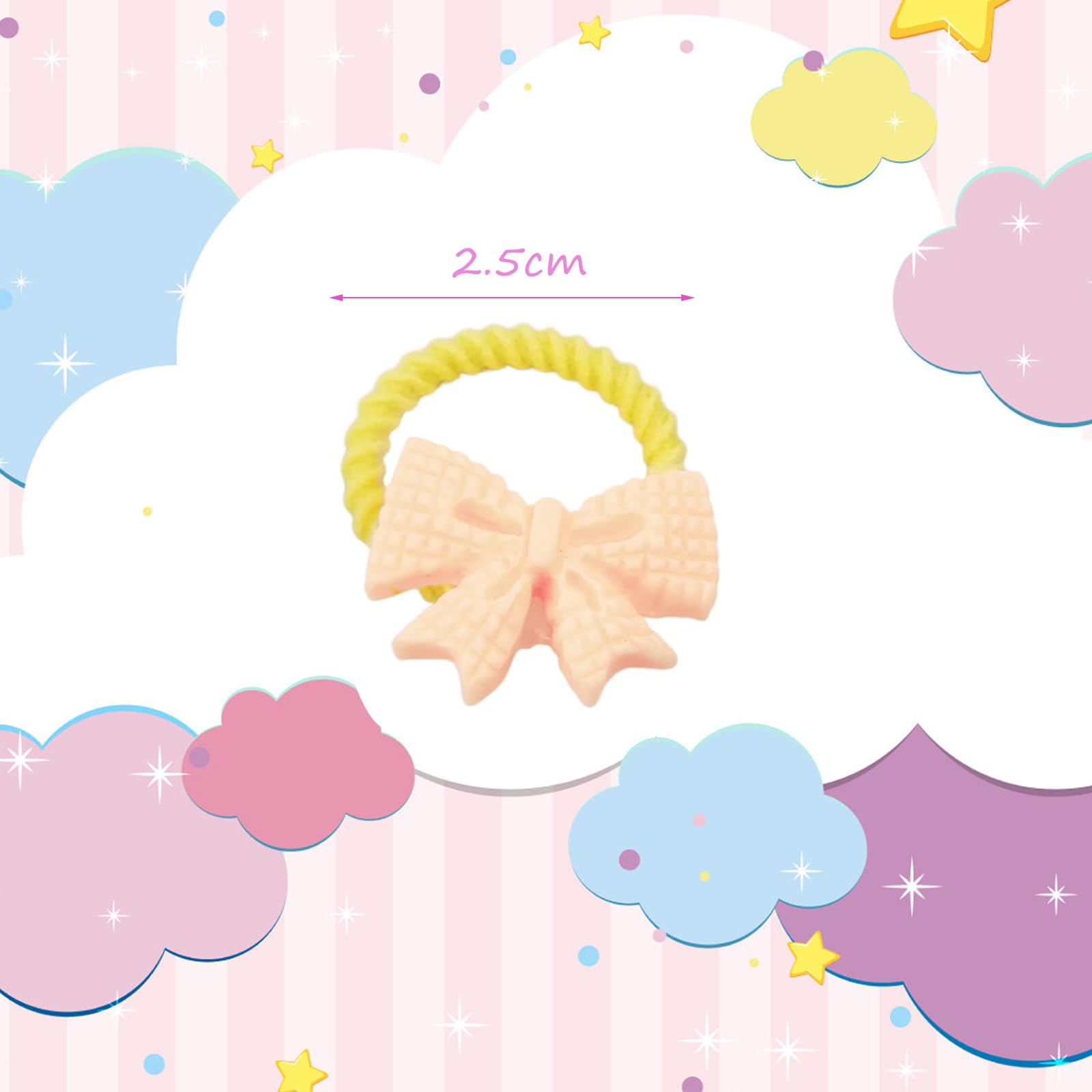 30 Pcs Elastiques Cheveux Bebe Fille,Chouchous Bébé Fille Élastiques à Cheveux de Dessin Animé, Filles Cravates De Cheveux Titulaires de Queue de Cheval (Multicolore)
