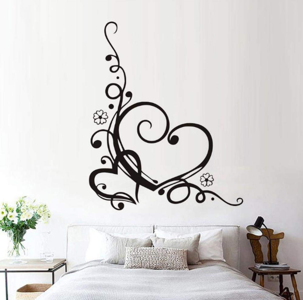 Remolino Corazón Etiqueta De La Pared Dormitorio Extraíble Habitación De Los Niños Boda Nuevo Par Casa Vinilo Arte Autoadhesivo Cartel De La Pared Decoración Para El Hogar 36 Cm X 44 Cm