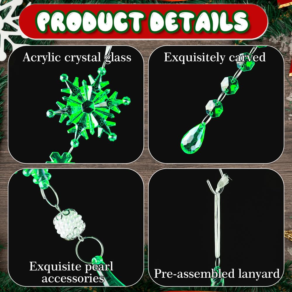 Lanpn 26 Pcs Christmas Ornaments Crystal Christmas Tree Decoration - Image 4
