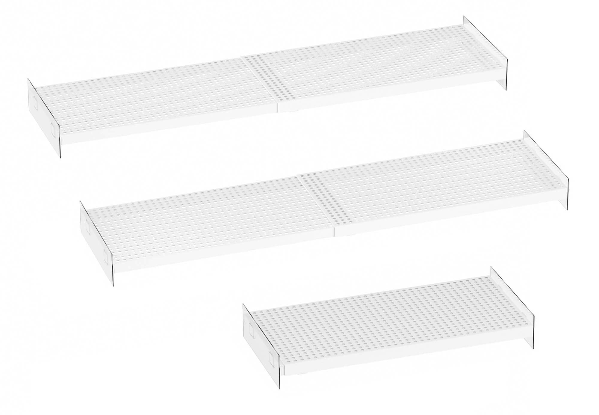 WEJIPP Closet Tension Shelves Expandable Cabinet Storage Shelving Rack Heavy Duty Metal DIY Divider Separator for Cabinet Wardrobe Cupboard Pantry Kitchen Bedroom,White,3packs