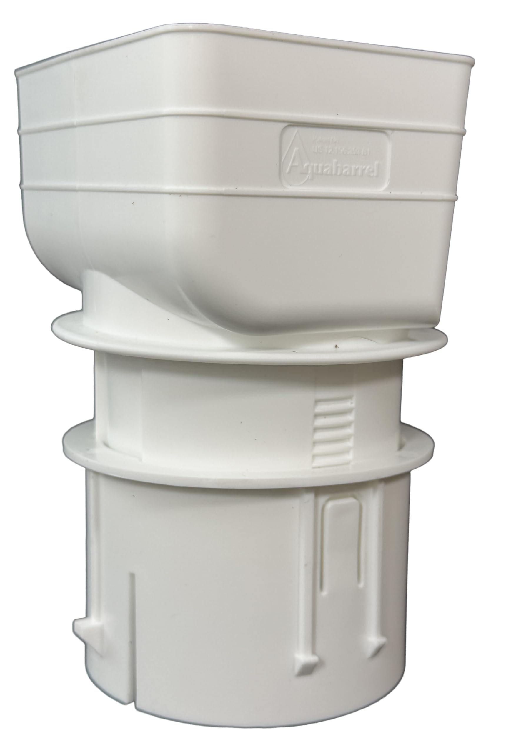 OUTFLOW　BigFree151 Universal Downspout to Drain Pipe Tile Adapter (White, 3x4x4