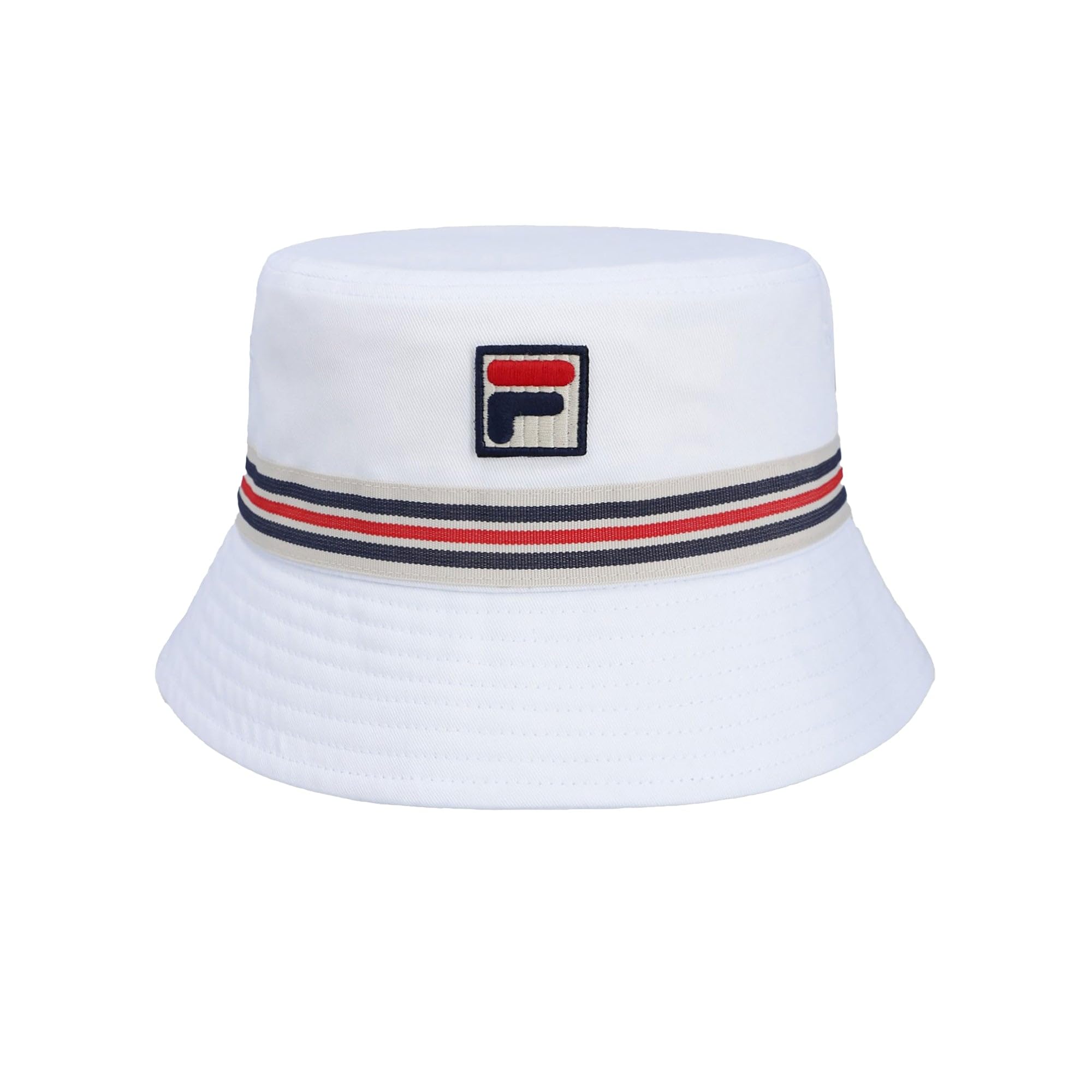 Fila Men's White Jojo Heritage Stripe Bucket Hat (Uk, Alpha, One Size, )