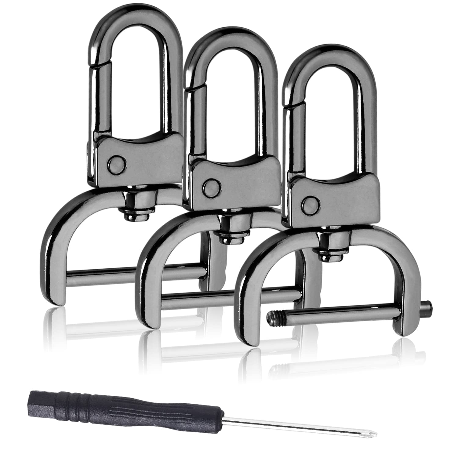 VINEST Lot De 6 Mousqueton Avec Pivot, Durable Mousqueton