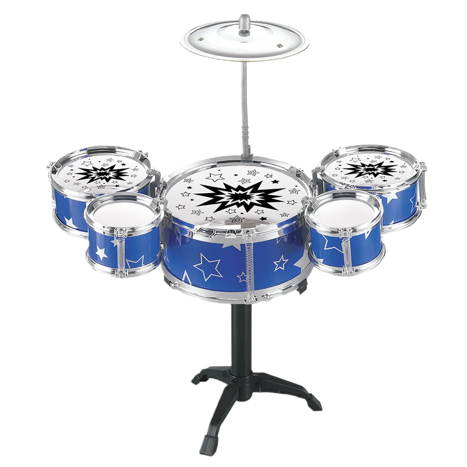 Generic Makeup Table for Kids Girls 3 And up Mini Drum Set Band Jazz Kids Drum Set Kids Play Music Simulation Jazz Drums Kids Music Drum Set 5 Drums And 1 Cymbal 120 Chart Math (Blue, One Size)