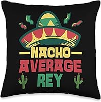 Vista 1 de Not Your Ordinary Name. Nacho Average Rey - Almohada de 16 x 16 pulgadas, multicolor