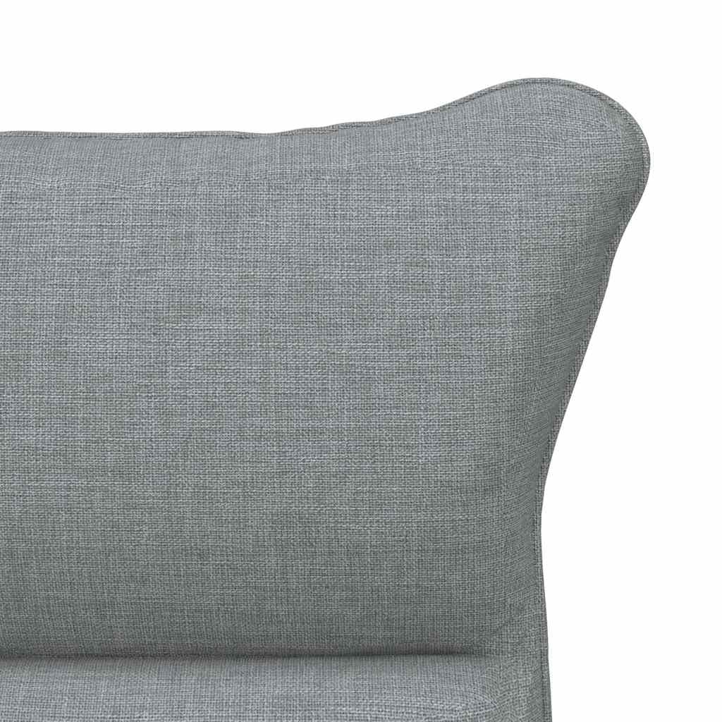 Krzesło relaksacyjne jasnoszare, 69 x 74 x 93 cm, obicie z materiału, ergonomiczny fotel wypoczynkowy z nogami z litego drewna do salonu, sypialni i kącika do czytania