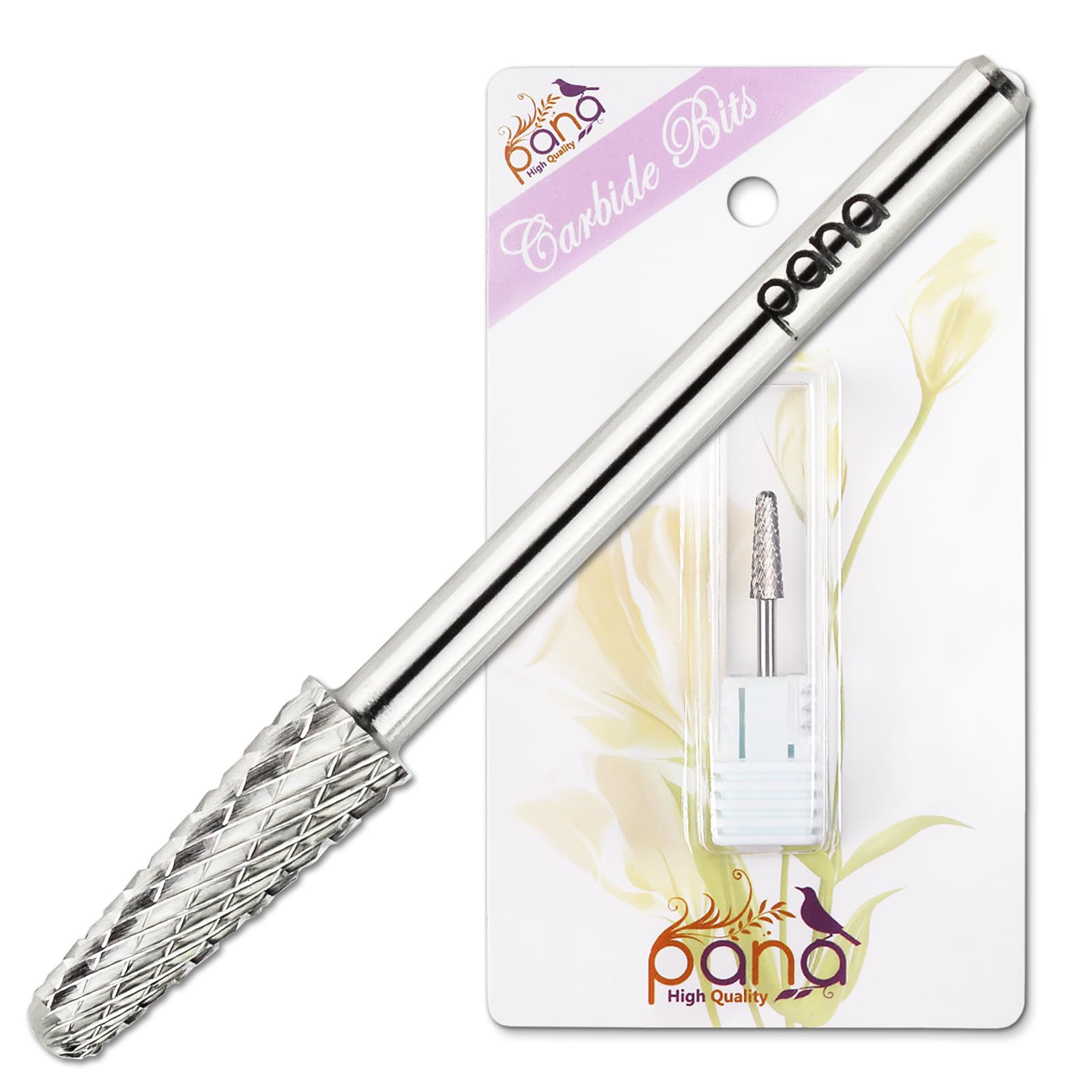 USA PANA Professional 3/32" Shank Size - Cone Shape Carbide Bit - Nail Drill Bit for Manicure Pedicure Tools Dremel Machine - Gold, Silver (Extra