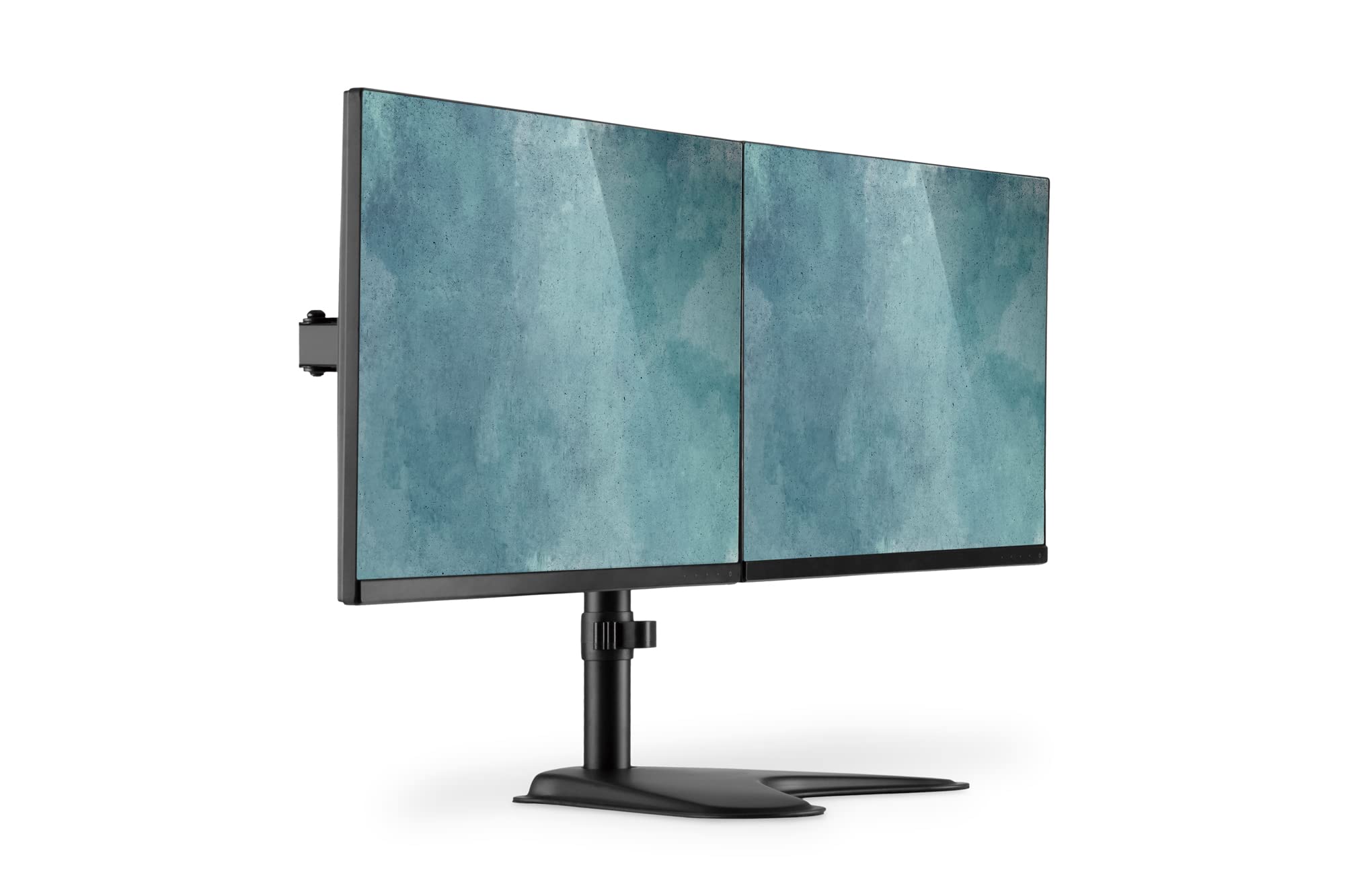 DIGITUS Uchwyt do monitora - stojak - 2 monitory - do 32 cali - do 2X 8 kg - VESA 75x75, 100x100 - czarny