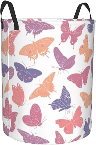 Miniatura 8 de Cesta de lavandería plegable grande con asas, cesta de almacenamiento redonda de fácil transporte, canasta de ropa sucia, cesta de manta para