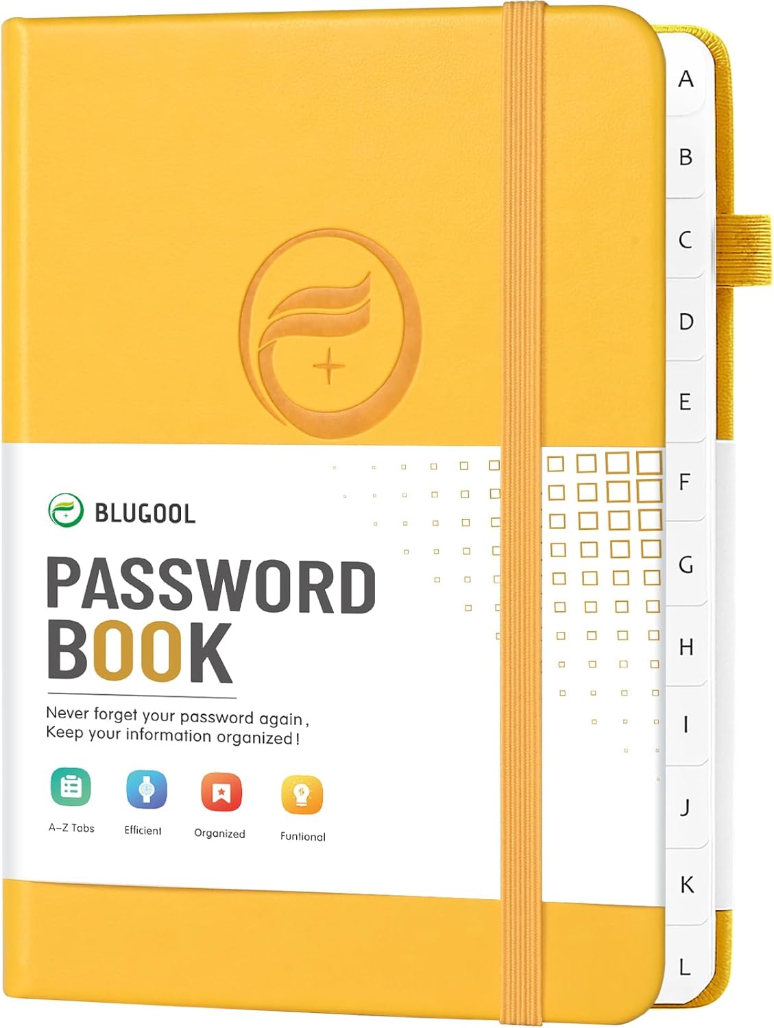 Password Book with Alphabetical Tabs, Hardcover Small