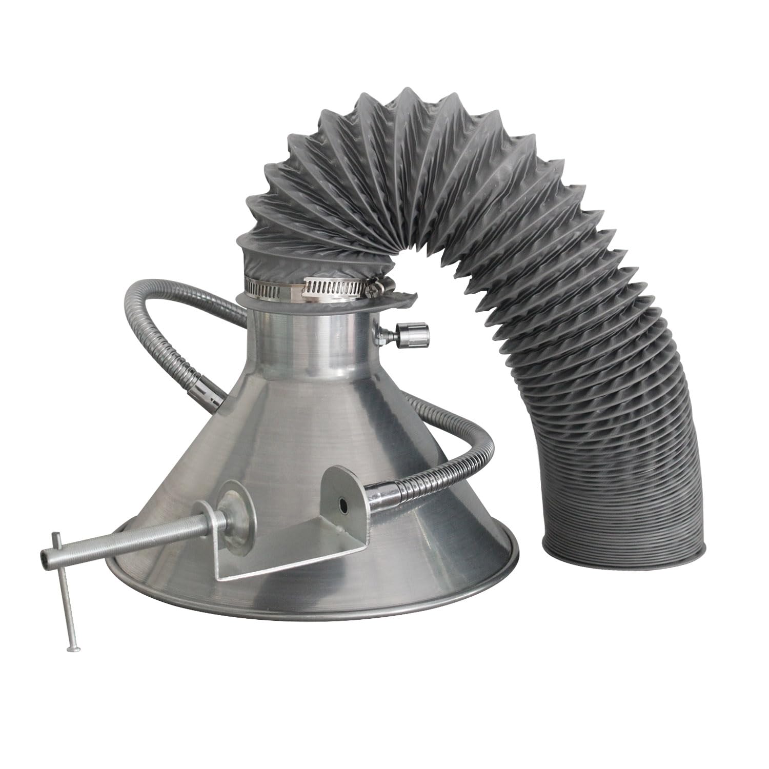 Extracteur de fumée de soudure pour bras d'aspiration industrielle hotte soudure extracteur de laboratoire fumées mini micro mécanique système de atelier filtration d'air (100-225mm avec 2m pvc tube)