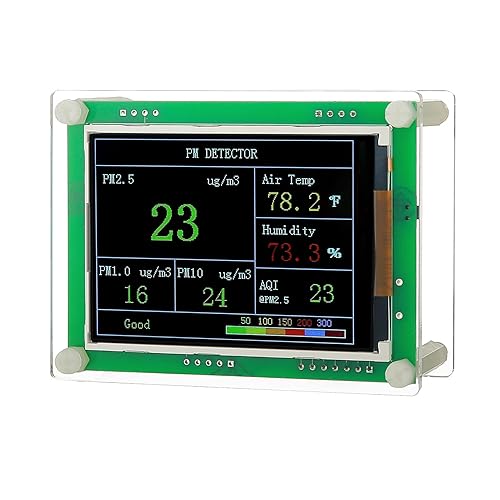 HOTKREM Monitor de calidad del aire pm2.5 pm10 pm1.0 detector interior kit de prueba de calidad del aire para coches, hogar, oficina, hotel, etc