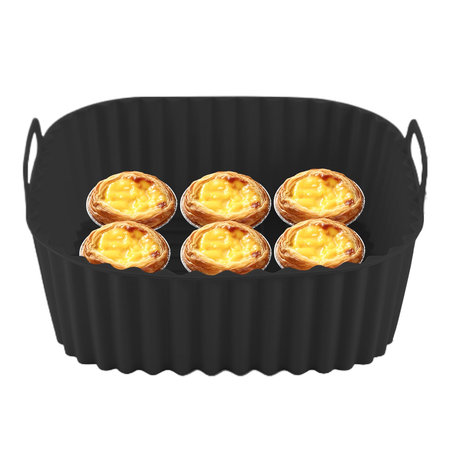Silicone Basket For Air Fryer, Non-stick Baking Tray Kitchen Cookware For Cooking, Square Air Fryer Plate, Roasting Grilling Pizza Cake Family Indoor Apartment Outdoor Camping