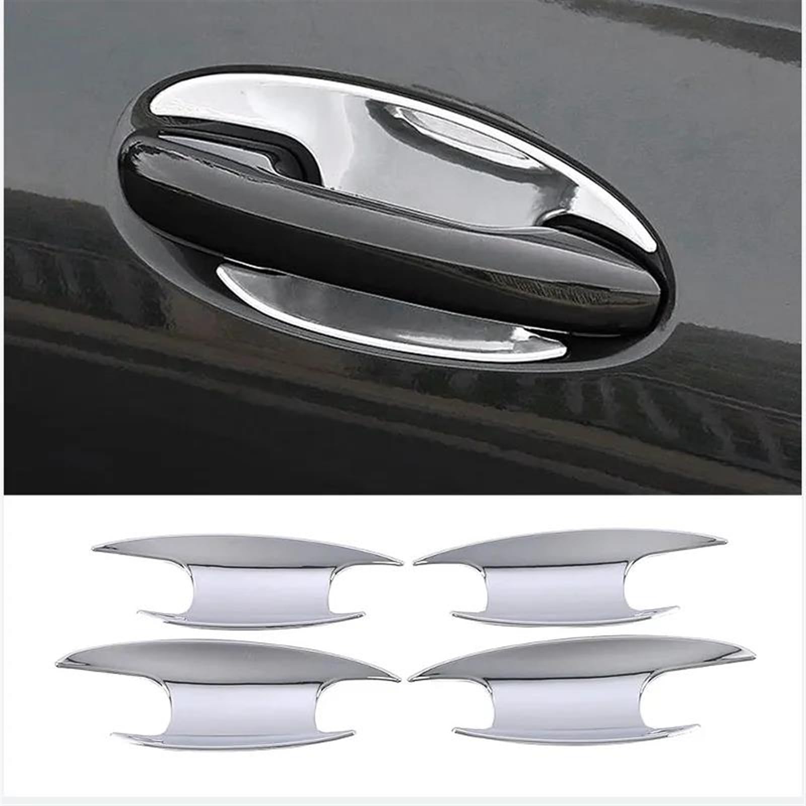 NOHEEU Car Exterior Door Handle Trim Cover Parts Accessories for Benz GLC-Class C-Class 2023 2024(Style 2)