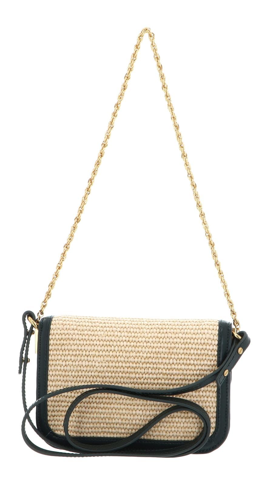 Ted Baker Twist Lock Detail Raffia Crossbody Bag S Mid Green
