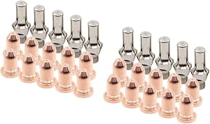 10-Piece Plasma Torch Tips & Electrodes Set (KP2842-1 + KP2842-2) For Lincoln 375 LC25 Plasma Cutter