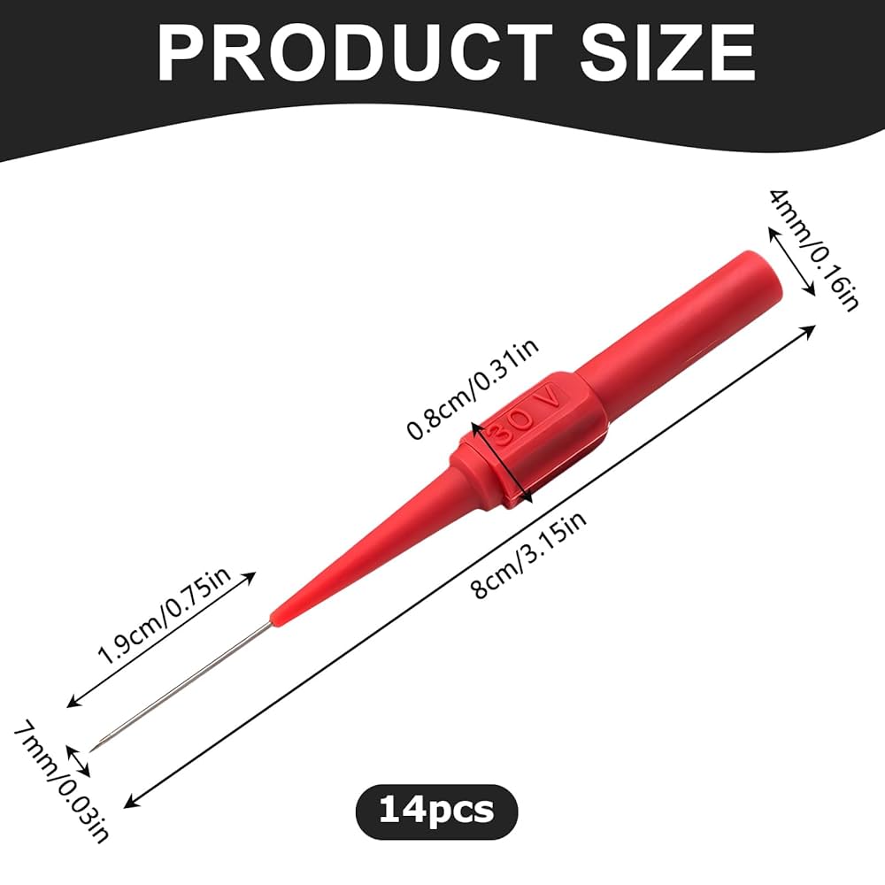 Cleqee 4pcs Automotive Back Probe Pins Multimeter Wire Piercing Test | Seychelles