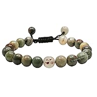 Vista 134 de Amazing Gemstone Yaxaite Bracelet for Women Men's Gifts - Protection Healing Crystal Bracelet - 8mm Gemstone Beaded Adjustable Bracelet Pulseras