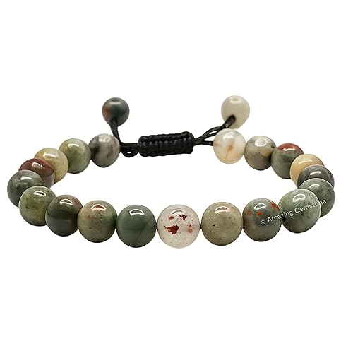 Vista 134 de Amazing Gemstone Yaxaite Bracelet for Women Men's Gifts - Protection Healing Crystal Bracelet - 8mm Gemstone Beaded Adjustable Bracelet Pulseras