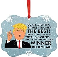 Vista 54 de Andaz Press Presidente Donald Trump Fancy Frame Recuerdo Adorno de Navidad, Regalo de broma de Técnico de Farmacia, 1 paquete, divertidas ideas