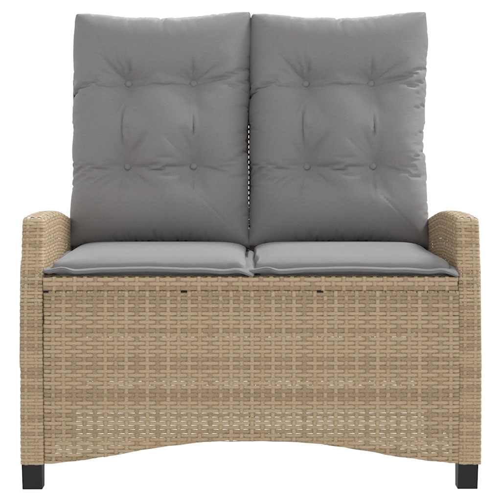 Ławka ogrodowa Poly Rattan Beżowy