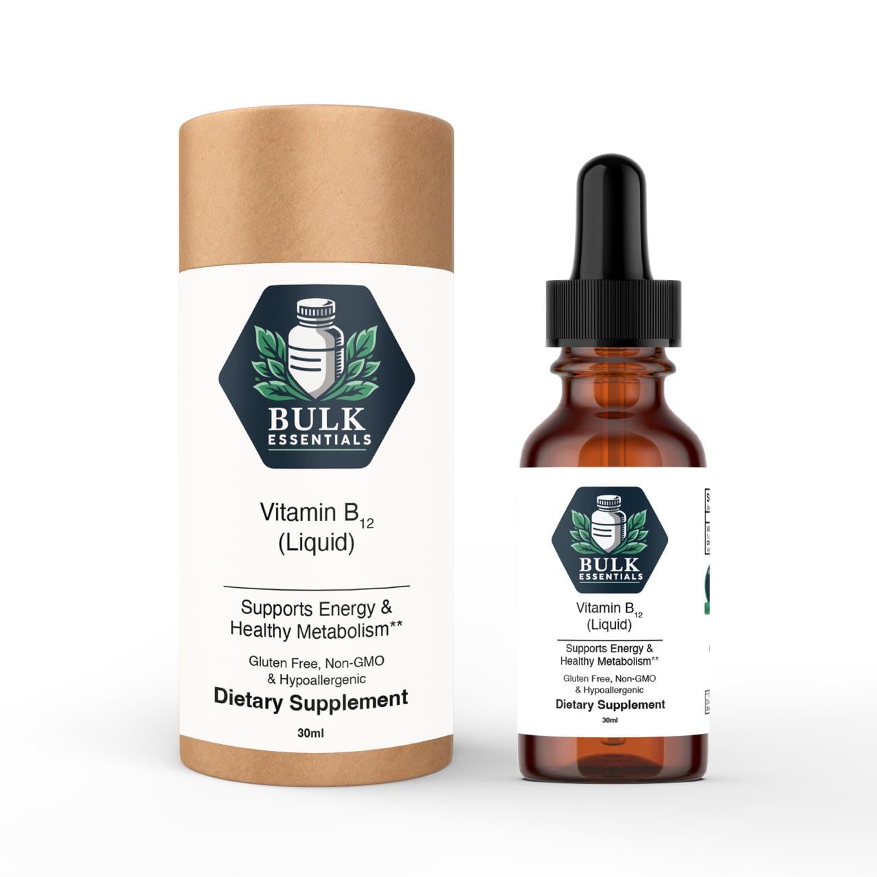 Pure Vitamin B12 Liquid Drops, 2500mcg Methylcobalamin, 30ml