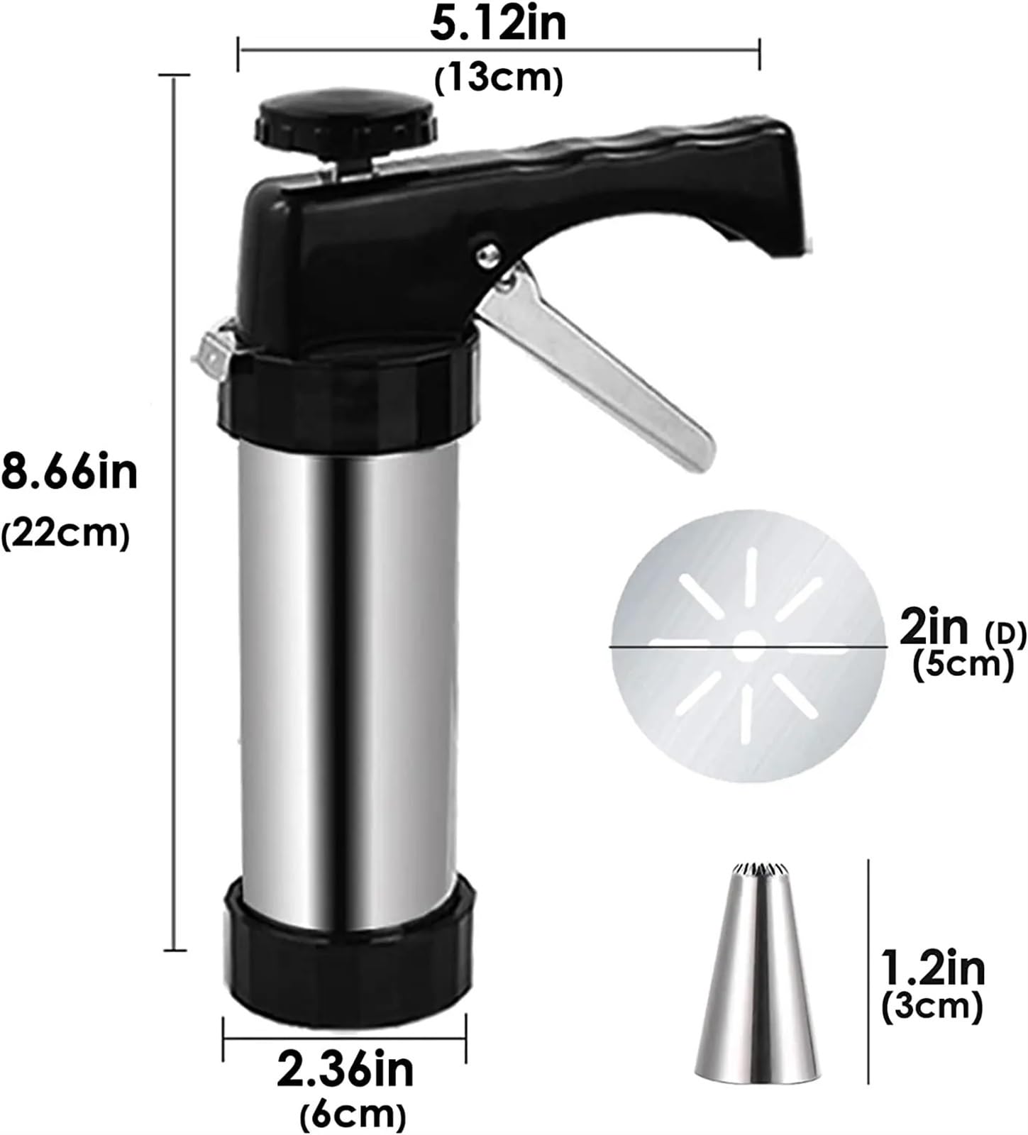 Jeringa Para Pastelería De Acero Inoxidable 21Pcs/set Stainless Steel Cookie Decorative Biscuit Hand Pressing Machine Household DIY Baking Tools Kitchen Accessories Para Tartas, Pasteles