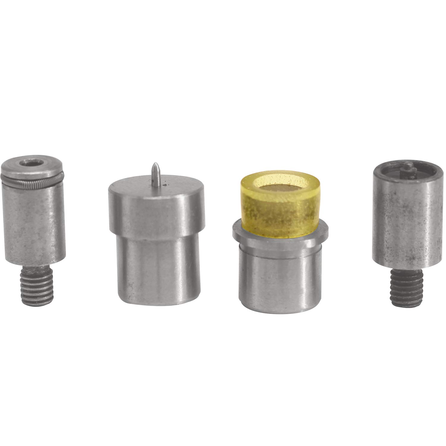 Trimming Shop, Rivetti a Forma di Piramide, per Pelle, con Uno Strumento di Fissaggio per Fai da Te, abbellimento di Abbigliamento, 50 Pezzi, Borchie Color Canna di Fucile con utensile a Mano