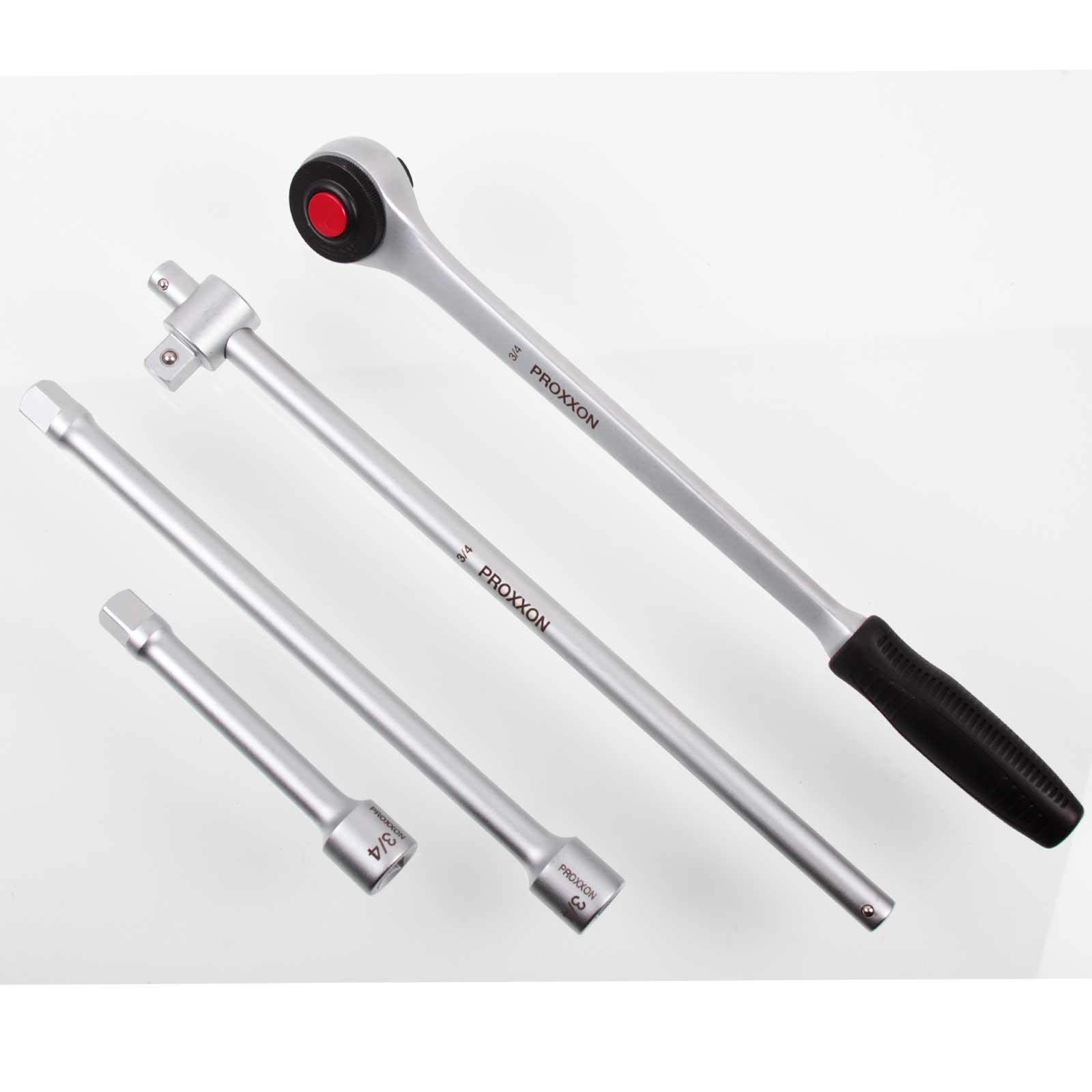 Proxxon 23300 zestaw kluczy nasadowych 22-50 mm napęd 20 mm (3/4") 15-częściowy w pudełku stalowym
