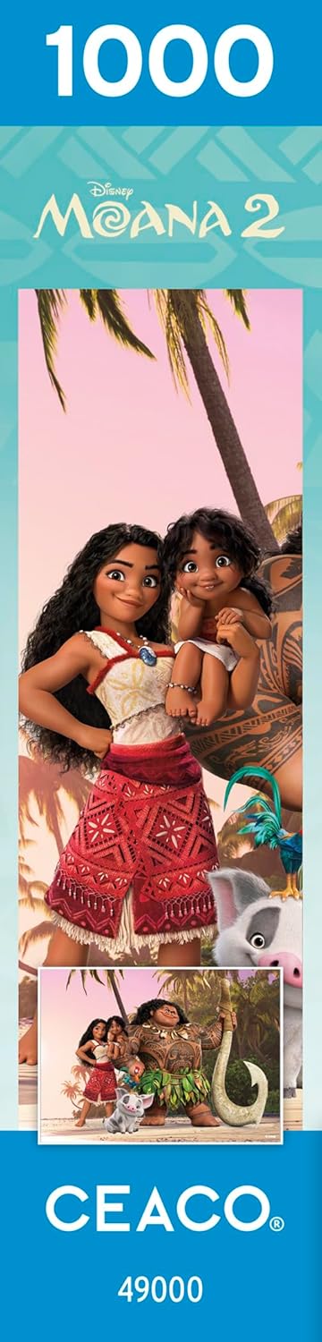 Ceaco - Disney - Moana 2 - On The Beach - 1000 Piece Jigsaw Puzzle - Colorful Puzzle for Adults – Precision-Cut Pieces, Beautiful Artwork, and Hours of Relaxing Fun