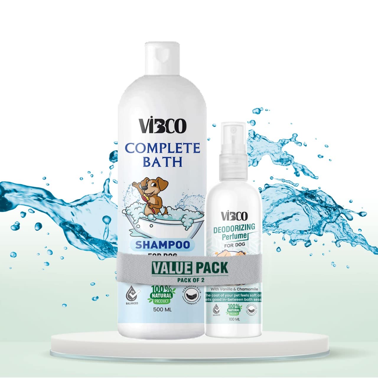 Vibco Dog Need(Combo of 2) Complete Bath Shampoo(500ml)+Natural Body Odor Remover Deodorant Spray(100ml)| Dog Shampoo | Hydrates & Conditions| pH Balanced | Shiny, Soft & Healthy Coat of Hair (B0BTDN2HQR) Amazon Price History, Amazon Price Tracker