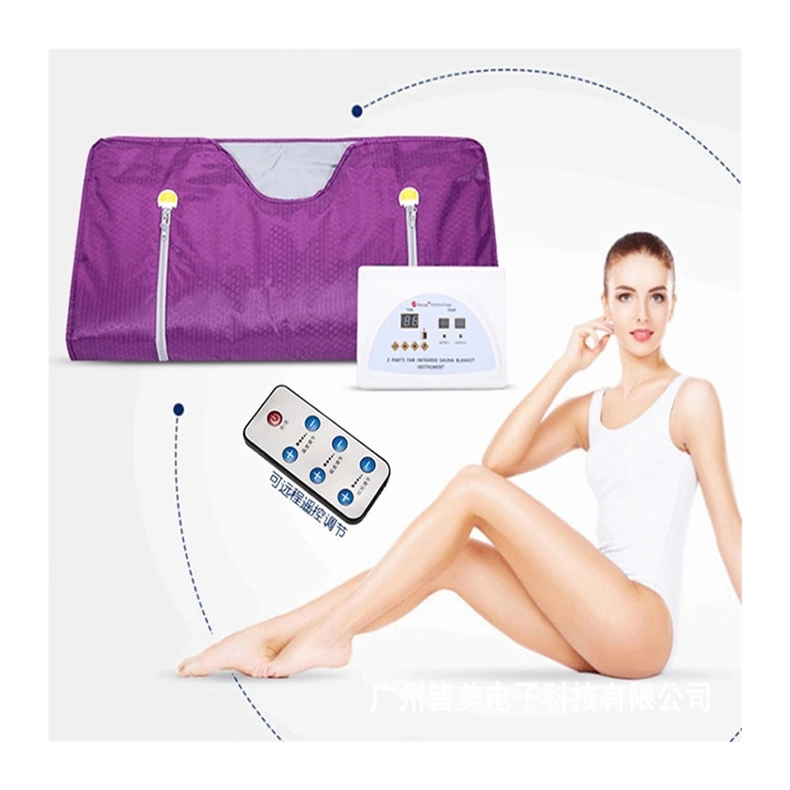 Koc do sauny, Profesjonalny wyszczuplający koc do sauny, wodoodporny grzewczy odchudzającej domowego salonu spa(SILVER)