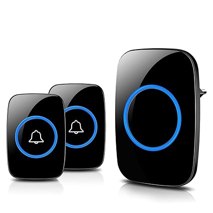 SYGA Smart One For Two Wireless Doorbell 2 Buttons Home AC Digital Doorbell Waterproof Doorbell Music Doorbell(SQUARE-2TRANSMITER)