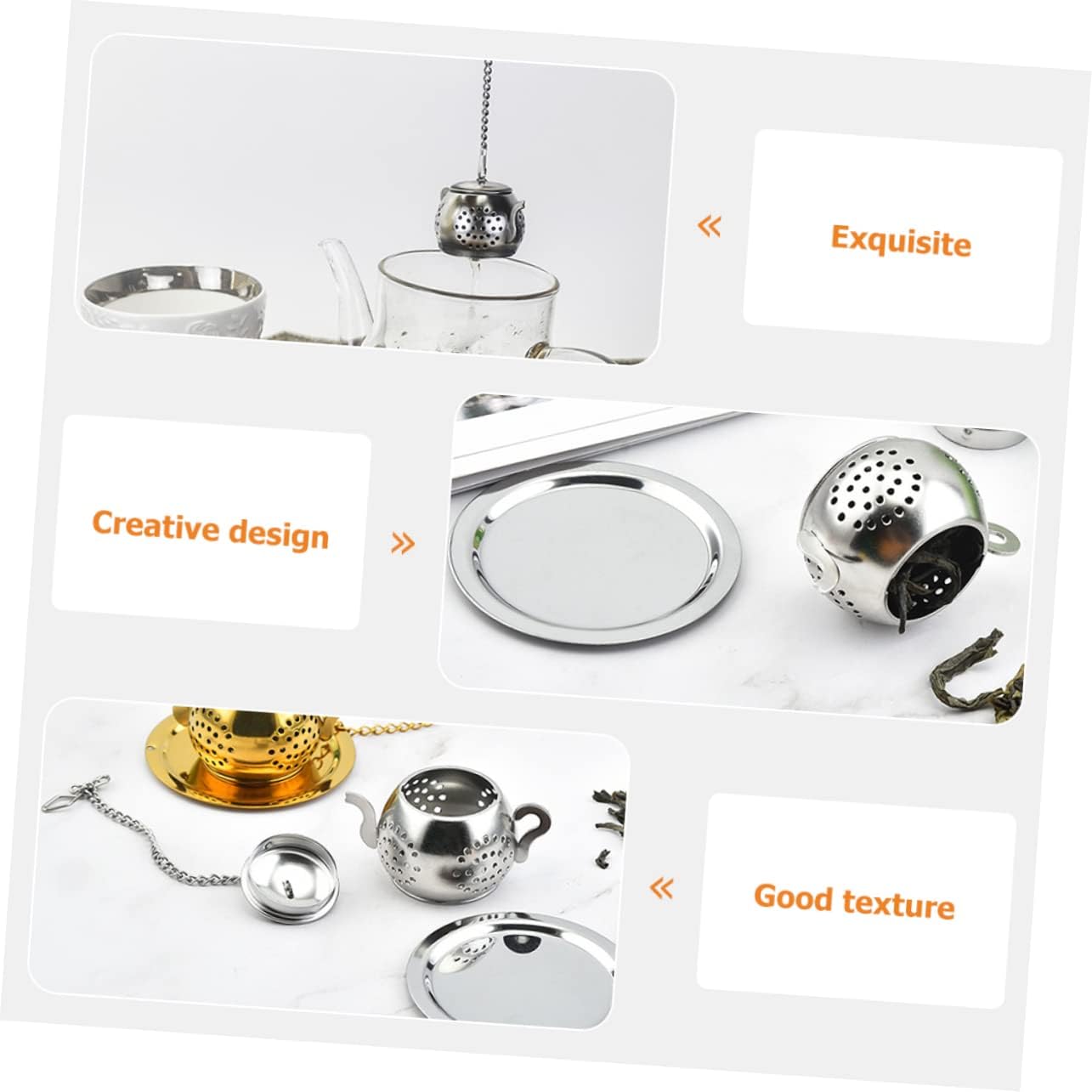 12 Sets Stainless Steel Tea Infuser Tea Strainer Mesh Filter for Brewing Fresh Flavor and present Giving