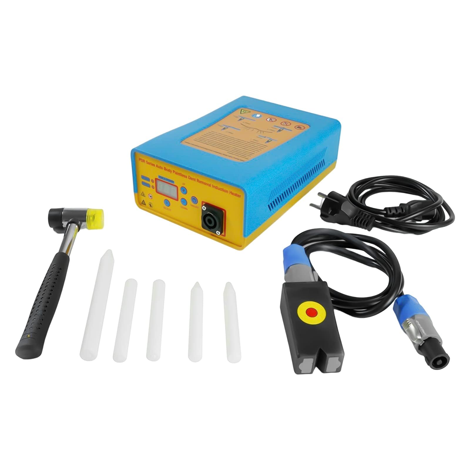 Kit riscaldatore a induzione portatile per riparazione ammaccature senza vernice, strumento professionale per carrozzeria con hot box, sistema di rimozione ammaccature per auto