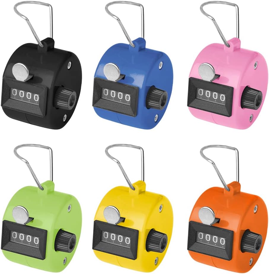 TOPTIE 6 PCS Tally Counters, Plastic Number Clicker Counters, 4 Digit ...