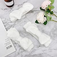 Vista 7 de Ondder Diadema de spa para lavar la cara, paquete de 8 diademas blancas para el cuidado de la piel para mujeres y niñas, de tela de rizo, lindas