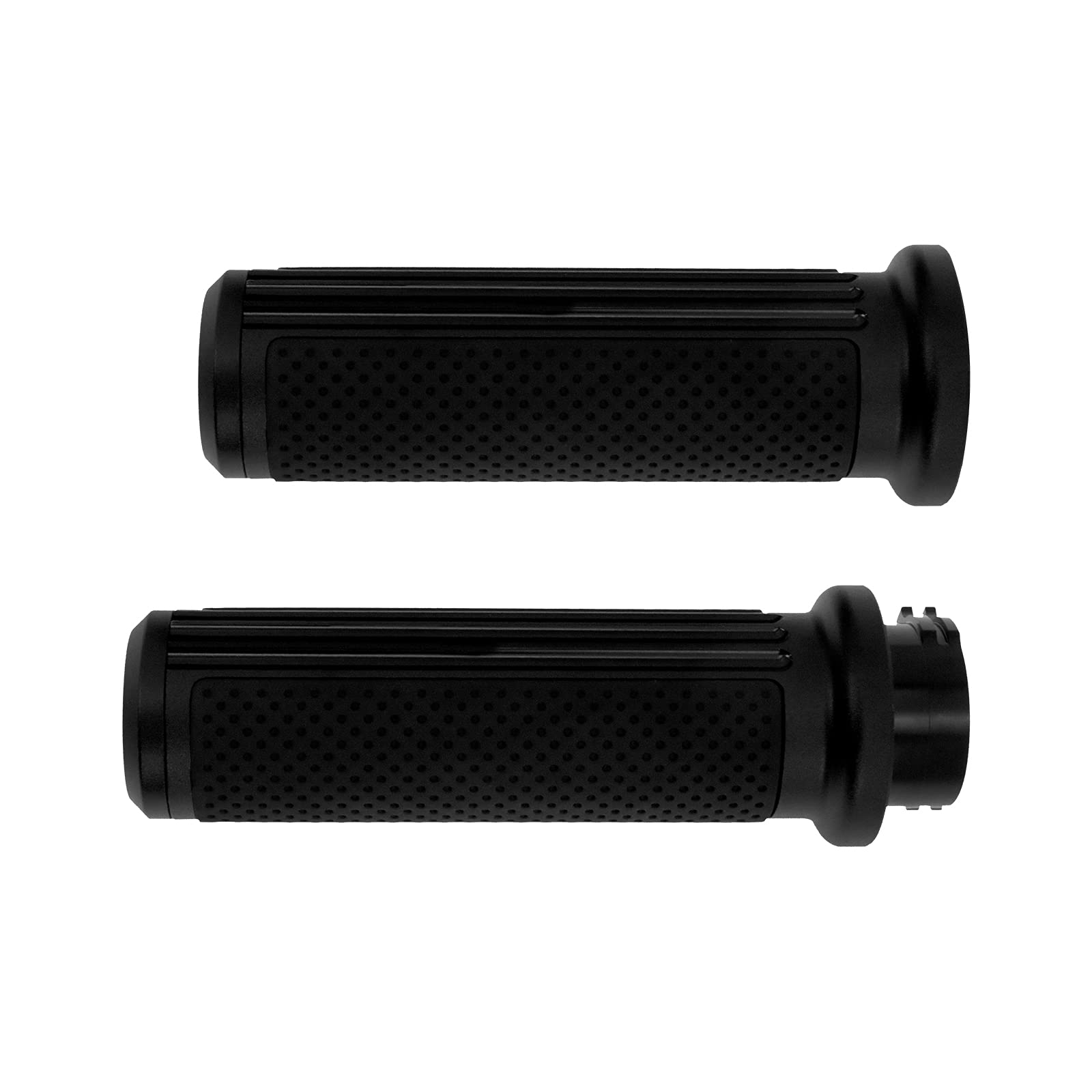 Manopole per manubrio Defiance da 25 mm, adatte per Harley Touring Street Glide Road King Road Glide Electra Glide Dyna Softail nero